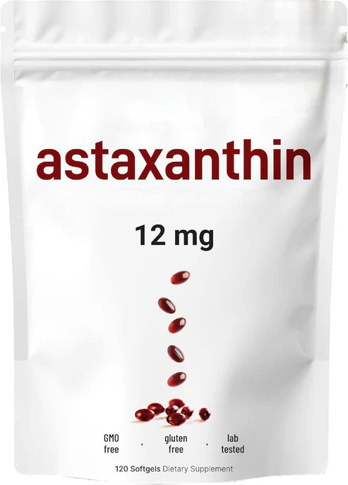 Astaxanthine 12 mg, 120 capsules molles, approvisionnement de 4 mois