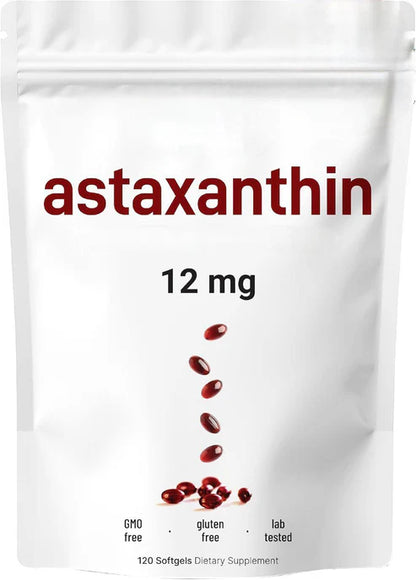 Astaxanthine 12 mg, 120 capsules molles, approvisionnement de 4 mois