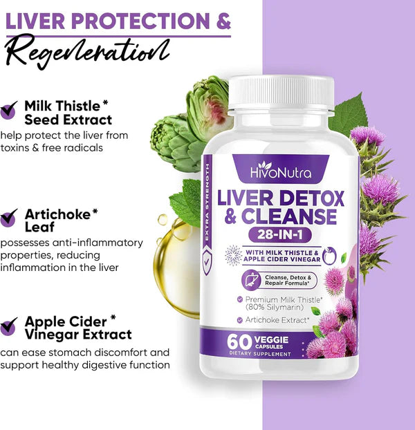 28 en 1 pour le nettoyage et la détoxification du foie
