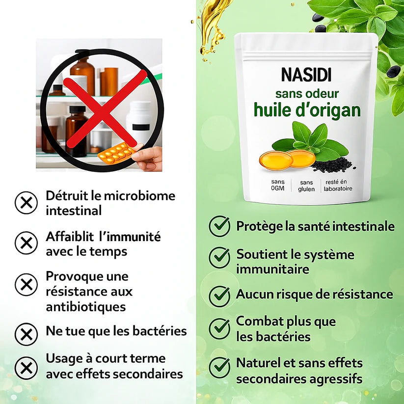 Huile d'origan à l'huile de nigelle