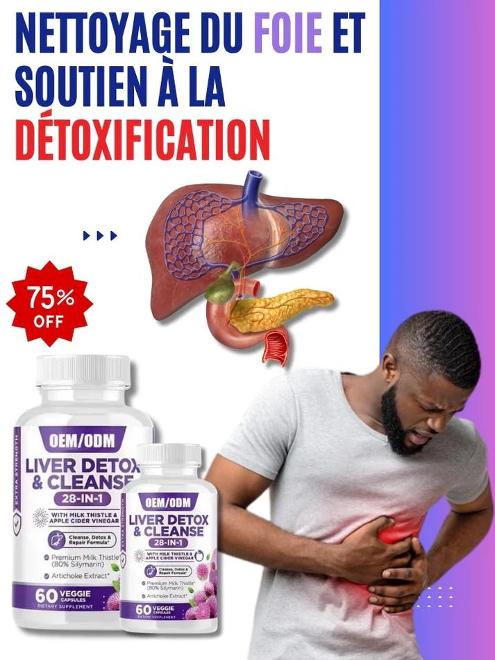 28 en 1 pour le nettoyage et la détoxification du foie